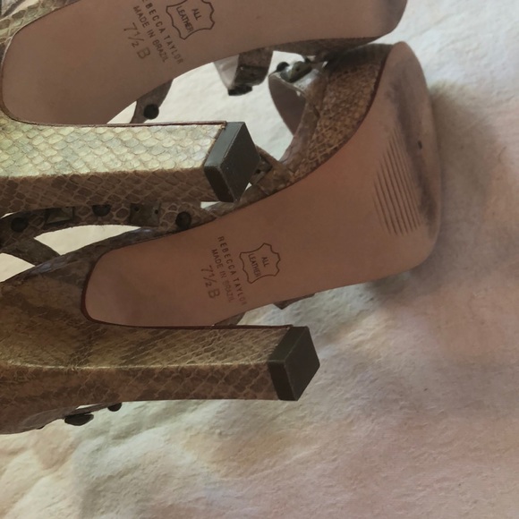 REBECCA TAYLOR Snakeskin Studded Pumps - Picture 8 of 8